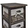 Estante con 3 cestas tejidas de almacenamiento madera marrón de , Taquillas y armarios de almacenamiento - Ref: Foro24-240799...