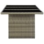 Garden table in brown synthetic rattan and tempered glass by vidaXL, Garden tables - Ref: Foro24-313313, Price: 226,69 €, Dis...