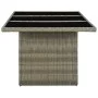 Mesa de jardín de ratán sintético marrón y vidrio templado de vidaXL, Mesas de jardín - Ref: Foro24-313313, Precio: 185,02 €,...