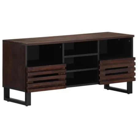 Mueble de TV madera maciza mango marrón 100x34x46 cm von , CD- und DVD-Speicher - Ref: Foro24-377526, Preis: 84,14 €, Rabatt: %