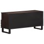 Mueble de TV madera maciza mango marrón 100x34x46 cm by , CD and DVD storage - Ref: Foro24-377526, Price: 84,91 €, Discount: %