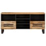 Mueble de TV madera maciza de mango rugosa 100x34x46 cm von , CD- und DVD-Speicher - Ref: Foro24-377524, Preis: 99,40 €, Raba...