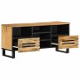 Mueble de TV madera maciza de mango rugosa 100x34x46 cm von , CD- und DVD-Speicher - Ref: Foro24-377524, Preis: 99,40 €, Raba...