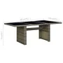Garden table in brown synthetic rattan and tempered glass by vidaXL, Garden tables - Ref: Foro24-313313, Price: 175,20 €, Dis...