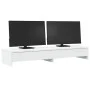 Soporte monitor y cajones madera ingeniería blanco 100x27x15cm by , Computer bases and risers - Ref: Foro24-854670, Price: 58...