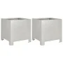 Jardineras 2 unidades acero inoxidable 30x30x30 cm by , Pots and planters - Ref: Foro24-851194, Price: 77,32 €, Discount: %
