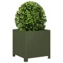 Jardineras 2 unidades acero verde oliva 40x40x40 cm von , Töpfe und Pflanzgefäße - Ref: Foro24-851206, Preis: 80,78 €, Rabatt: %