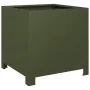 Jardineras 2 unidades acero verde oliva 40x40x40 cm von , Töpfe und Pflanzgefäße - Ref: Foro24-851206, Preis: 80,78 €, Rabatt: %