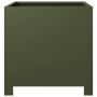 Jardineras 2 unidades acero verde oliva 40x40x40 cm von , Töpfe und Pflanzgefäße - Ref: Foro24-851206, Preis: 82,11 €, Rabatt: %