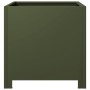 Jardineras 2 unidades acero verde oliva 40x40x40 cm von , Töpfe und Pflanzgefäße - Ref: Foro24-851206, Preis: 82,11 €, Rabatt: %