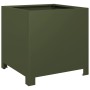 Jardineras 2 unidades acero verde oliva 40x40x40 cm von , Töpfe und Pflanzgefäße - Ref: Foro24-851206, Preis: 82,11 €, Rabatt: %