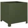Jardineras 2 unidades acero verde oliva 40x40x40 cm von , Töpfe und Pflanzgefäße - Ref: Foro24-851206, Preis: 80,78 €, Rabatt: %