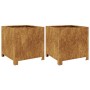Pflanzkübel 2 Stück aus rostigem Stahl 40x40x40 cm von , Töpfe und Pflanzgefäße - Ref: Foro24-851212, Preis: 105,58 €, Rabatt: %