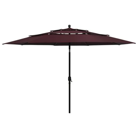 3-stufiger Sonnenschirm mit burgunderfarbenem Aluminiummast 3,5 m von vidaXL, Sonnenschirme - Ref: Foro24-313880, Preis: 108,...