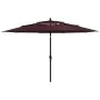 3-stufiger Sonnenschirm mit burgunderfarbenem Aluminiummast 3,5 m von vidaXL, Sonnenschirme - Ref: Foro24-313880, Preis: 108,...