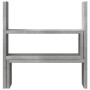 Verstellbarer Schreibtischorganisator in Betongrau, 40x17x41 cm. von , Computersockel und -erhöhungen - Ref: Foro24-854763, P...