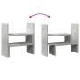 Verstellbarer Schreibtischorganisator in Betongrau, 40x17x41 cm. von , Computersockel und -erhöhungen - Ref: Foro24-854763, P...