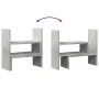 Verstellbarer Schreibtischorganisator in Betongrau, 40x17x41 cm. von , Computersockel und -erhöhungen - Ref: Foro24-854763, P...