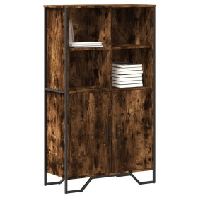 Aparador alto madera ingeniería roble ahumado 79,5x35,5x137,5cm de , Aparadores - Ref: Foro24-3295309, Precio: 115,74 €, Desc...