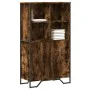 Aparador alto madera ingeniería roble ahumado 79,5x35,5x137,5cm de , Aparadores - Ref: Foro24-3295309, Precio: 114,33 €, Desc...