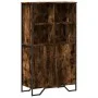 Aparador alto madera ingeniería roble ahumado 79,5x35,5x137,5cm de , Aparadores - Ref: Foro24-3295309, Precio: 114,33 €, Desc...