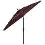 3-stufiger Sonnenschirm mit burgunderfarbenem Aluminiummast 3,5 m von vidaXL, Sonnenschirme - Ref: Foro24-313880, Preis: 108,...