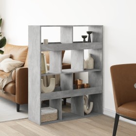 Separador de ambientes madera gris hormigón 100x33x125,5 cm de , Librerías y estanterías - Ref: Foro24-3309522, Precio: 98,86...