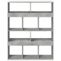 Separador de ambientes madera gris hormigón 100x33x125,5 cm de , Librerías y estanterías - Ref: Foro24-3309522, Precio: 97,63...