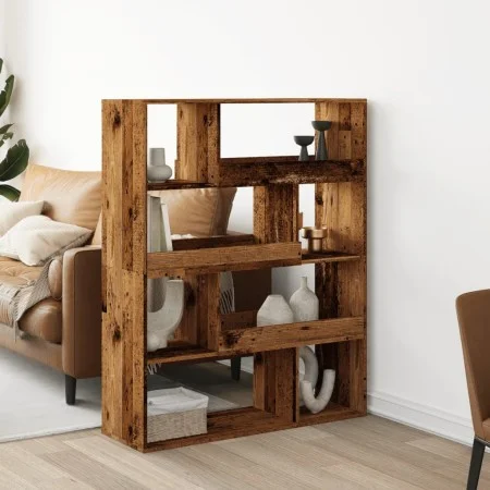 Separador de ambientes madera envejecida 100x33x125,5 cm by , Bookcases and shelves - Ref: Foro24-3309490, Price: 133,43 €, D...
