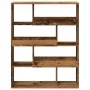 Separador de ambientes madera envejecida 100x33x125,5 cm by , Bookcases and shelves - Ref: Foro24-3309490, Price: 133,43 €, D...