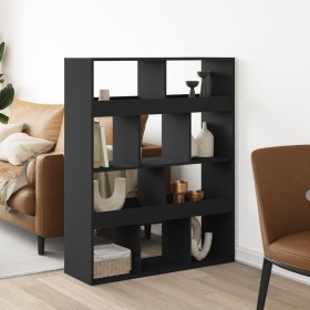 Separador de ambientes madera ingeniería negro 100x33x125,5 cm by , Bookcases and shelves - Ref: Foro24-3309520, Price: 99,15...