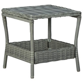 Light gray synthetic rattan garden table 45x45x46.5 cm by vidaXL, Garden tables - Ref: Foro24-313307, Price: 72,53 €, Discoun...