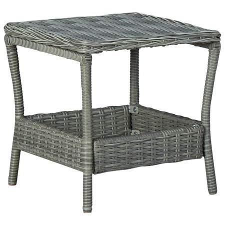 Hellgrauer Gartentisch aus synthetischem Rattan, 45 x 45 x 46,5 cm von vidaXL, Gartentische - Ref: Foro24-313307, Preis: 72,5...