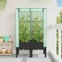 Arriate con cubierta invernadero aspecto ratán 80x40x140 cm by , Pots and planters - Ref: Foro24-4015819, Price: 79,19 €, Dis...