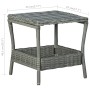 Hellgrauer Gartentisch aus synthetischem Rattan, 45 x 45 x 46,5 cm von vidaXL, Gartentische - Ref: Foro24-313307, Preis: 72,5...