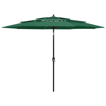 3-stufiger Sonnenschirm mit grünem Aluminiummast 3 m von vidaXL, Sonnenschirme - Ref: Foro24-313869, Preis: 86,67 €, Rabatt: %