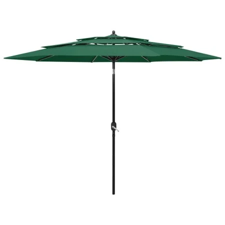 Sombrilla de 3 niveles con poste de aluminio verde 3 m de vidaXL, Sombrillas - Ref: Foro24-313869, Precio: 85,89 €, Descuento: %