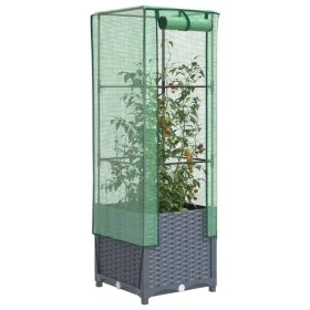 Arriate con cubierta invernadero aspecto ratán 40x40x139 cm by , Pots and planters - Ref: Foro24-4015827, Price: 54,83 €, Dis...
