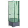 Hochbeet mit Gewächshausabdeckung im Rattan-Look 40x40x139 cm von , Töpfe und Pflanzgefäße - Ref: Foro24-4015827, Preis: 55,9...