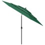 3-stufiger Sonnenschirm mit grünem Aluminiummast 3 m von vidaXL, Sonnenschirme - Ref: Foro24-313869, Preis: 86,67 €, Rabatt: %
