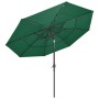 3-stufiger Sonnenschirm mit grünem Aluminiummast 3 m von vidaXL, Sonnenschirme - Ref: Foro24-313869, Preis: 86,67 €, Rabatt: %