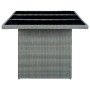 Garden table in synthetic rattan and light gray tempered glass by vidaXL, Garden tables - Ref: Foro24-313311, Price: 239,35 €...