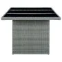 Garden table in synthetic rattan and light gray tempered glass by vidaXL, Garden tables - Ref: Foro24-313311, Price: 194,70 €...