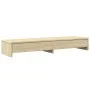 Soporte monitor y cajones madera roble Sonoma 100x27x15 cm by , Computer bases and risers - Ref: Foro24-854672, Price: 52,72 ...