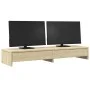 Soporte monitor y cajones madera roble Sonoma 100x27x15 cm by , Computer bases and risers - Ref: Foro24-854672, Price: 52,72 ...