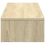 Soporte monitor y cajones madera roble Sonoma 100x27x15 cm by , Computer bases and risers - Ref: Foro24-854672, Price: 52,72 ...