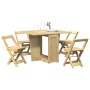 Set comedor plegable mariposa 5 pzas Corona madera pino marrón von , Möbelsets für Küchen und Esszimmer - Ref: Foro24-3295716...