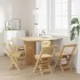 Set comedor plegable mariposa 5 pzas Corona madera pino marrón de , muebles para cocinas y comedores - Ref: Foro24-3295716, P...