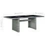 Garden table in synthetic rattan and light gray tempered glass by vidaXL, Garden tables - Ref: Foro24-313311, Price: 194,70 €...