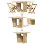 Set comedor plegable mariposa 5 pzas Corona madera pino marrón von , Möbelsets für Küchen und Esszimmer - Ref: Foro24-3295716...